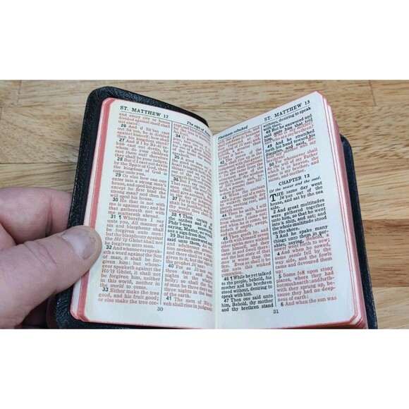 Vtg Holman Jewel New Testament Psalms Genuine Leather-King James Version-KJV - Picture 12 of 12